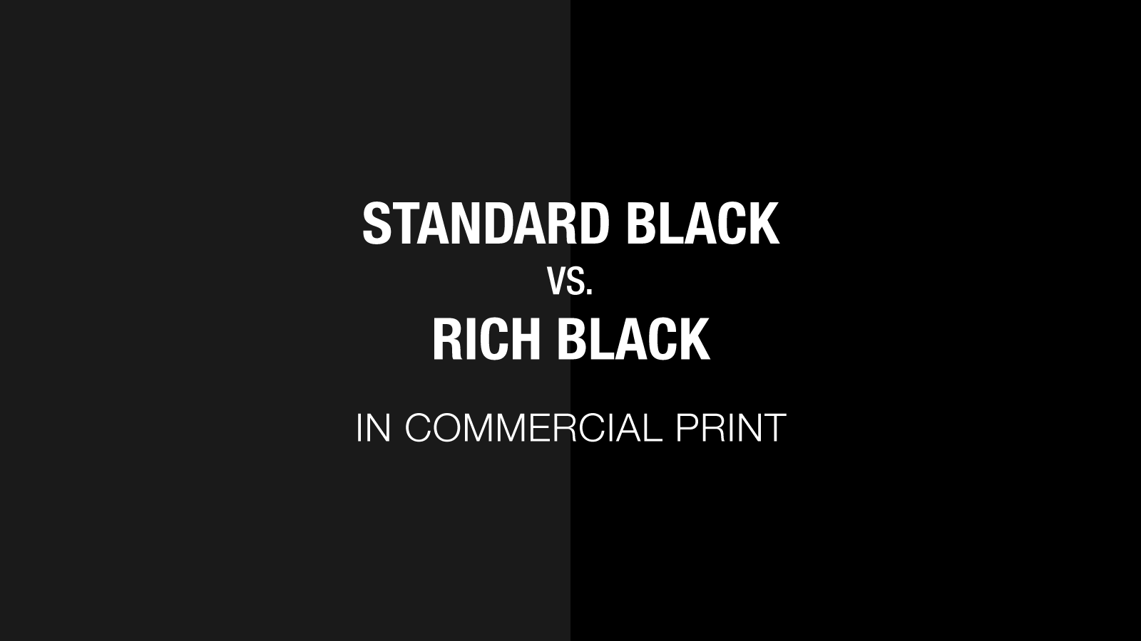 Standard Black Vs. Black in Print | on the DOT: Our